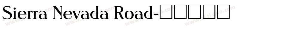 Sierra Nevada Road字体转换
